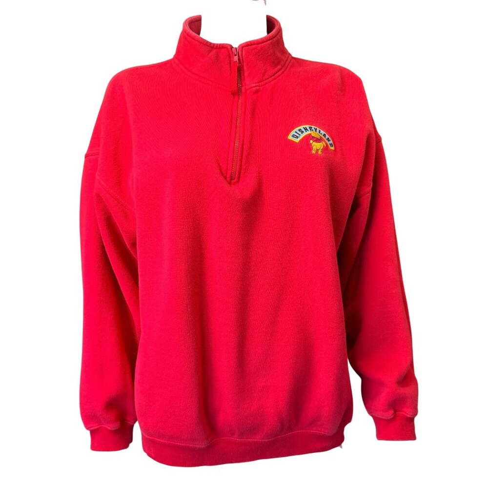 Vintage Disneyland Winnie the Pooh Quarter Zip Fleece Sweatshirt L
